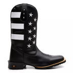 Bota Texana Masculina "Estados Unidos" Preta