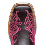 Bota Texana Feminina "Floral Rosa"