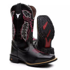 Bota Texana Feminina "Cara de Boi" Rosa