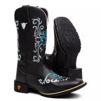 Bota Texana Feminina "Orquídea Azul"