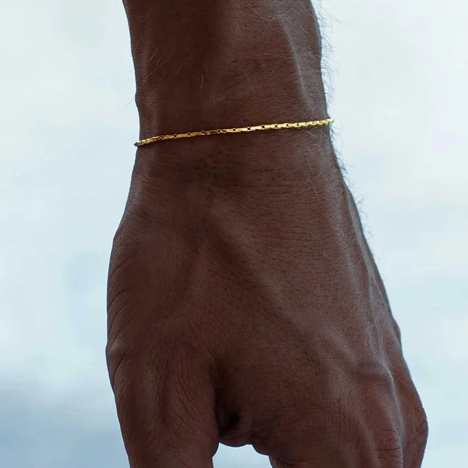 Pulseira Masculina Banhado a Ouro 18k