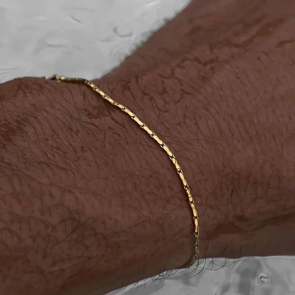 Pulseira Masculina Banhado a Ouro 18k