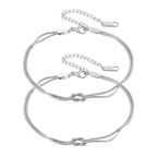 Pulseira Nó Infinito Banhada a Ouro 18k Design Ajustável Elegante