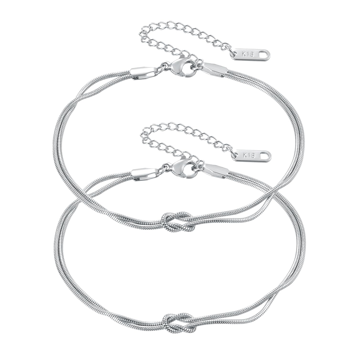Pulseira Nó Infinito Banhada a Ouro 18k Design Ajustável Elegante