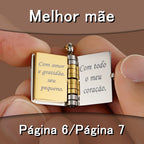 Colar com pingente de livro "Melhor Mãe" [COMPRE 1 E LEVE 2]