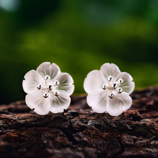 Brinco Flor na Chuva de Tarraxa - Prata 925